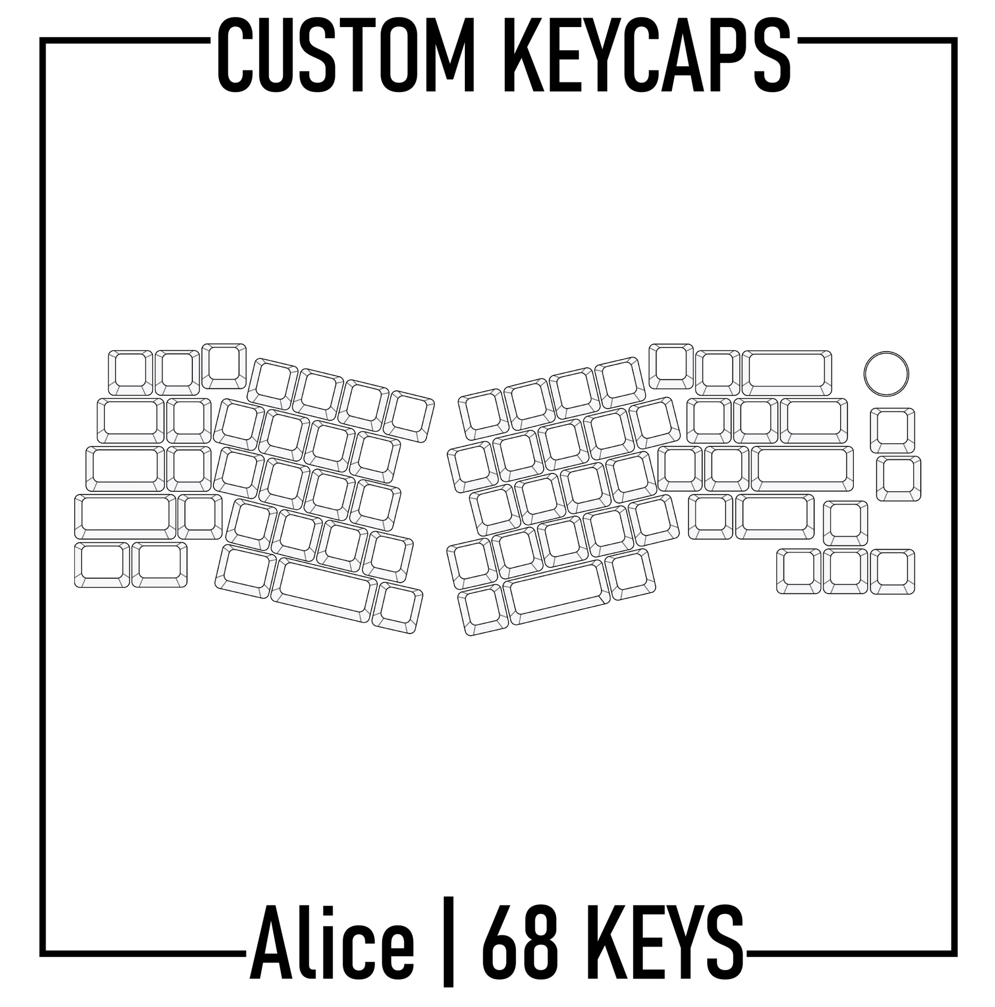Design Studio - Alice Split Keyboard Custom Keycaps ( ANSI ) - Goblintechkeys