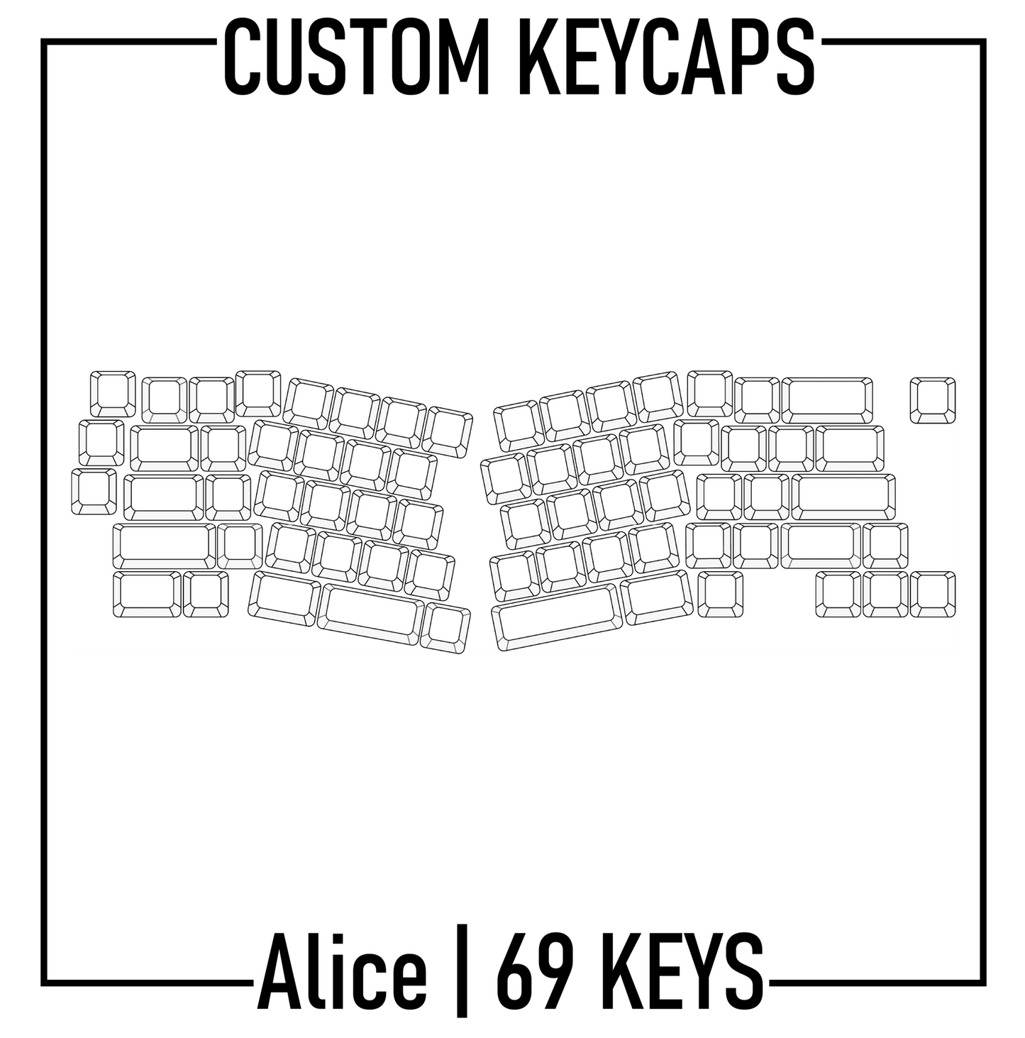 Design Studio - Alice Split Keyboard Custom Keycaps ( ANSI ) - Goblintechkeys