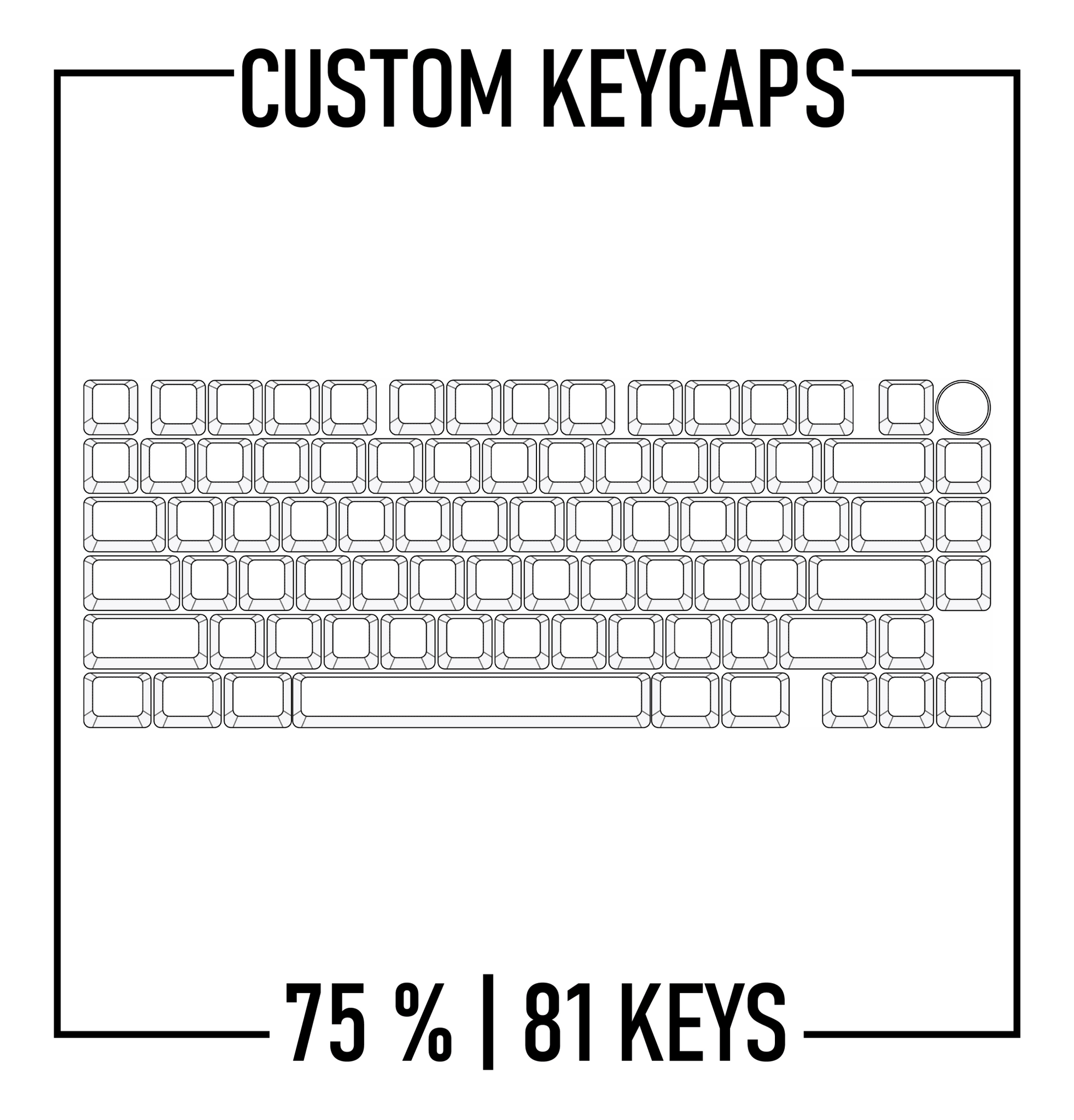 Design Studio - Zoom 75% Keyboard Custom PBT Keycap set ( ANSI | 81 keys ) - Goblintechkeys