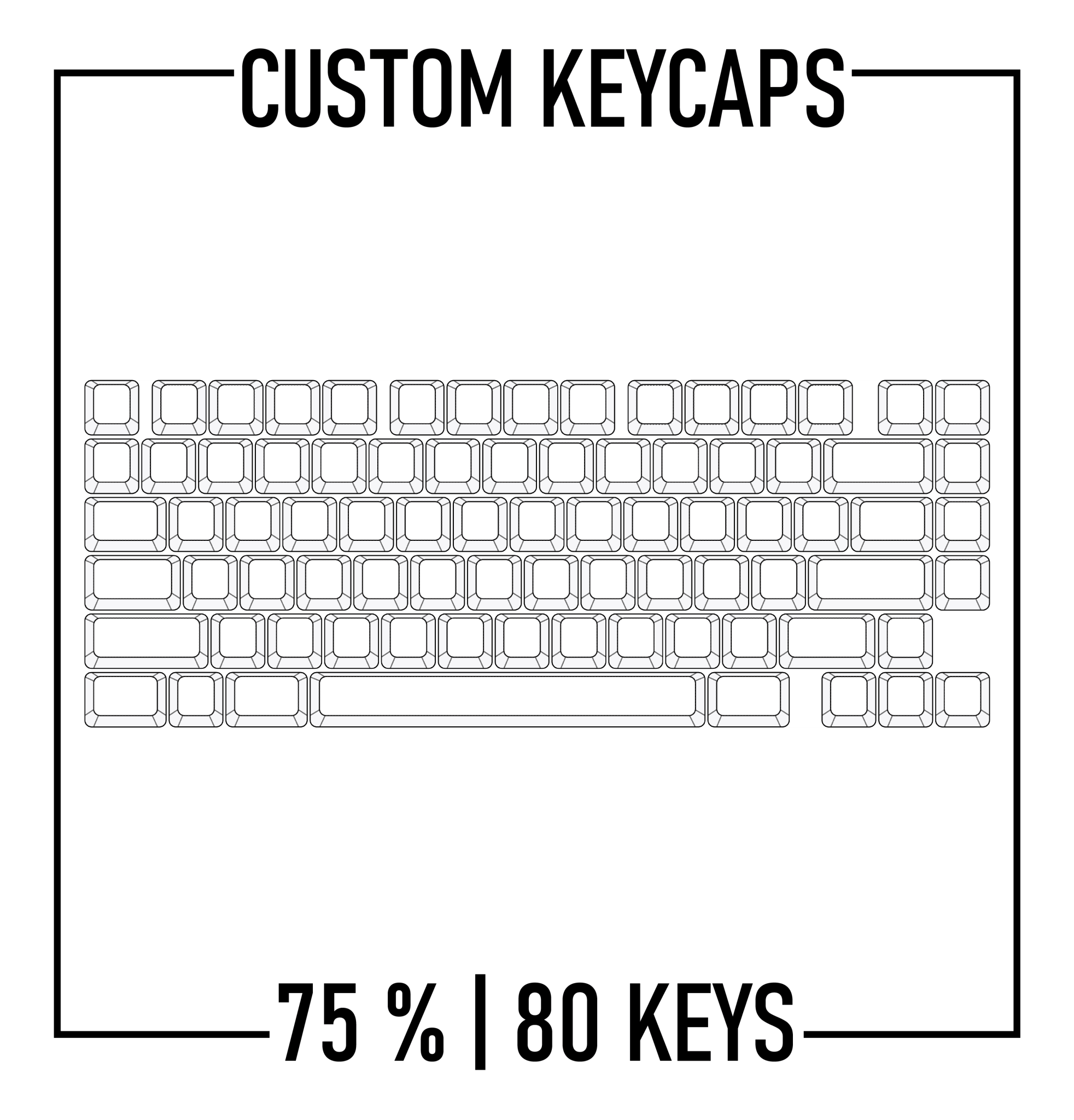 Design Studio Zoom75 Custom Keycaps Set PBT Keycaps 80 keys