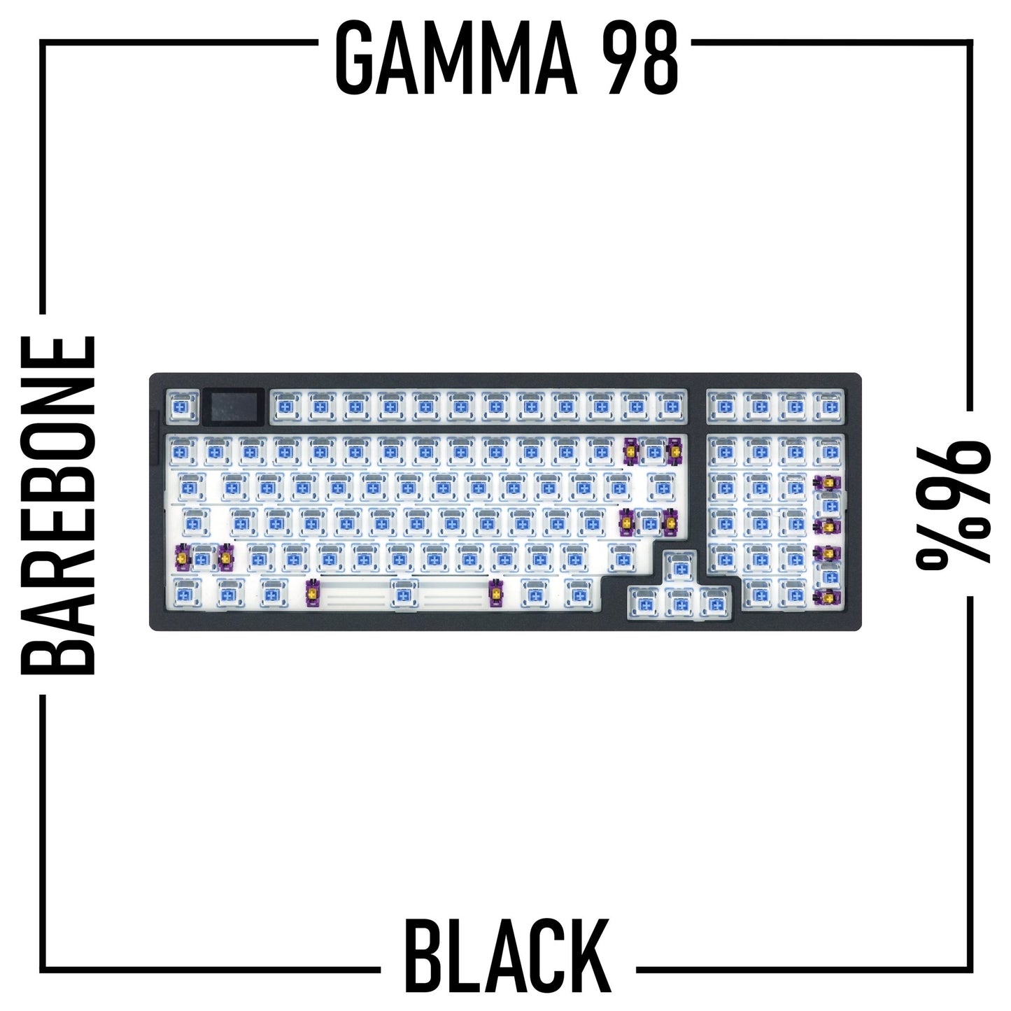 Gamma 98 (96%) | 1800 Barebone Kit | LED Wireless Mechanical Keyboard - Goblintechkeys