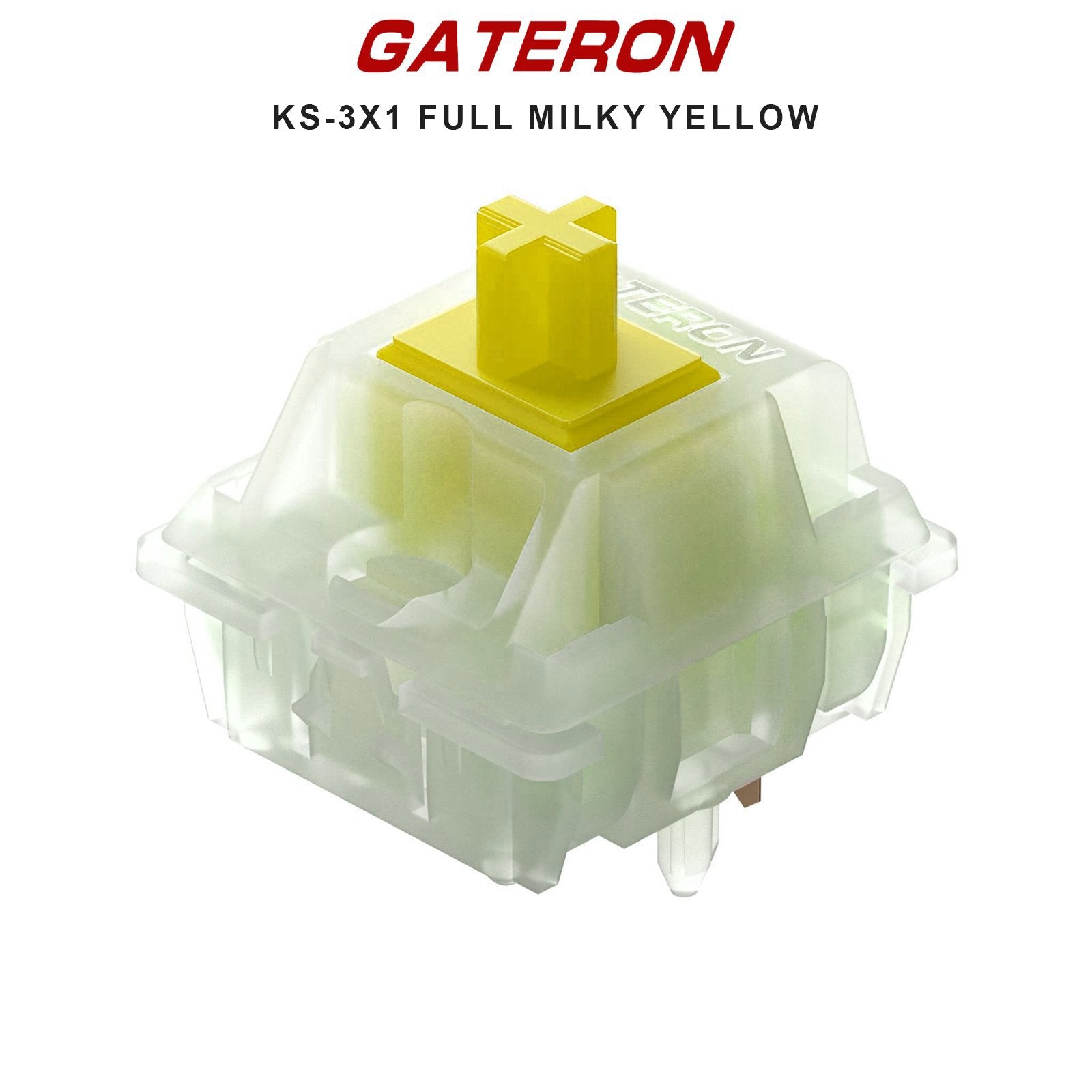 Gateron KS-3X1 Full Milky Switches - Goblintechkeys