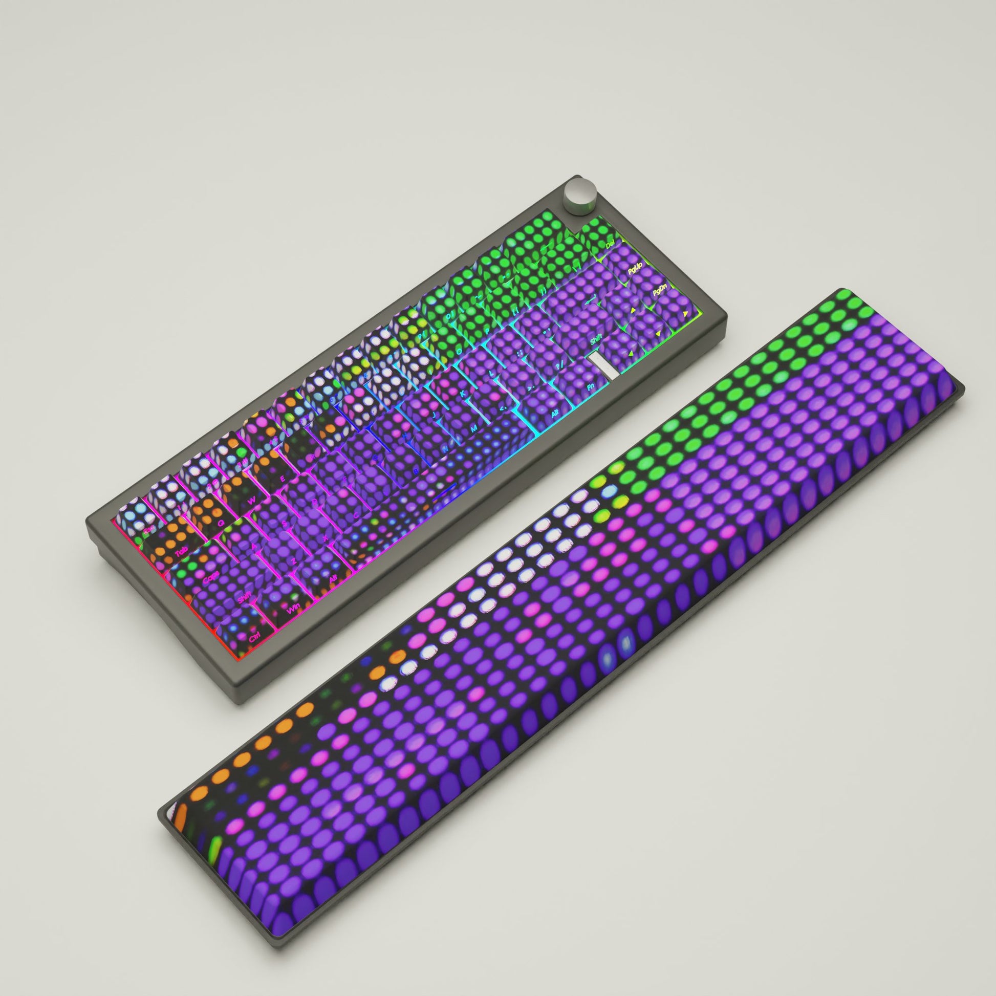Glitch Art Cyberpunk GMK67 Keyboard(65% Mechanical Keyboard with knob) - Goblintechkeys