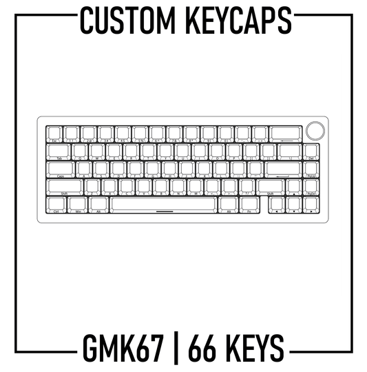 GMK67 Mechanical Keyboard Custom Double Shot Keycap set ( ANSI | 66 Keys) - Goblintechkeys