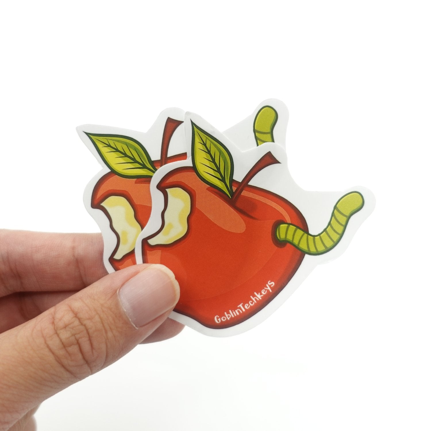 Goblintechkeys Bite Of Apple Sticker (2pcs) - Goblintechkeys