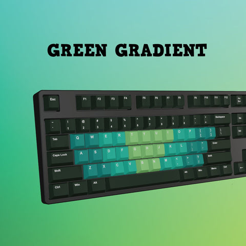 Green Gradient Keycaps | Cool Keycaps - Goblintechkeys