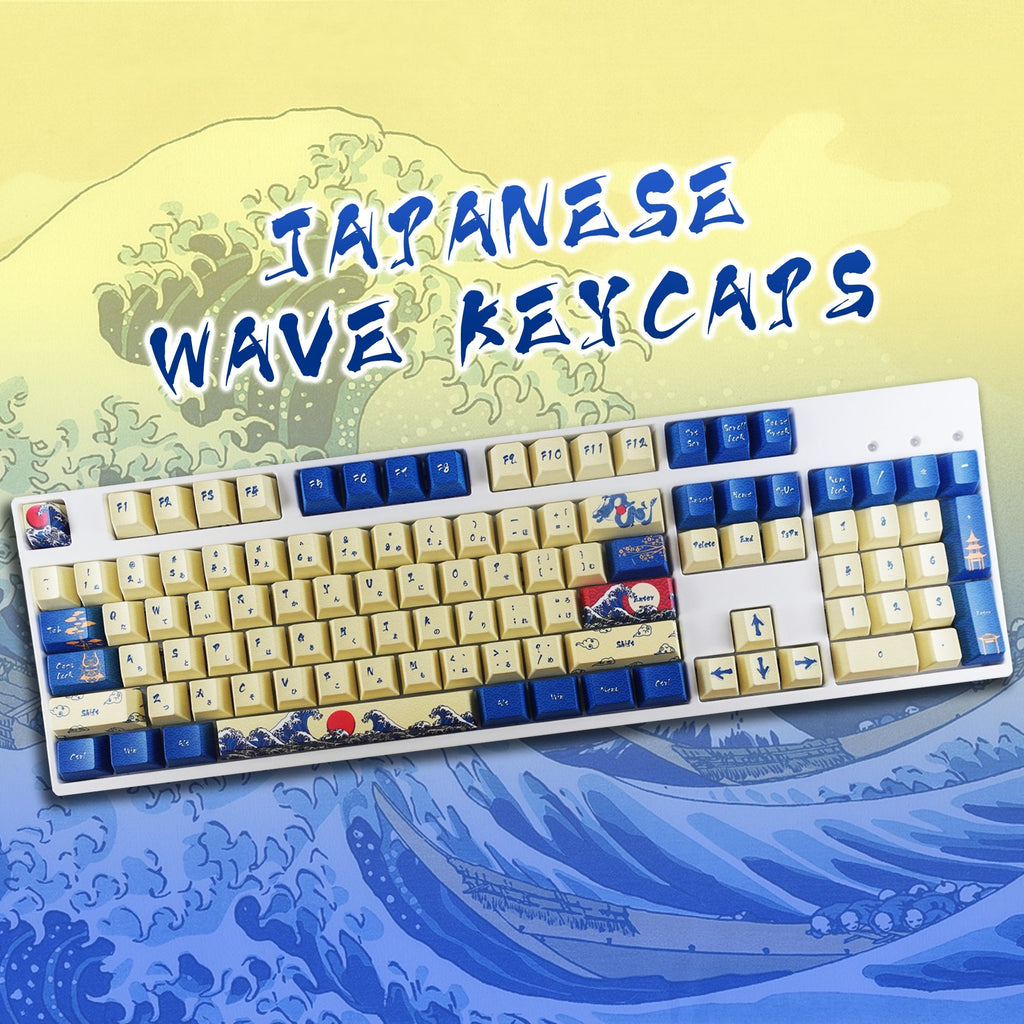 Japanese Wave Keycaps - Goblintechkeys