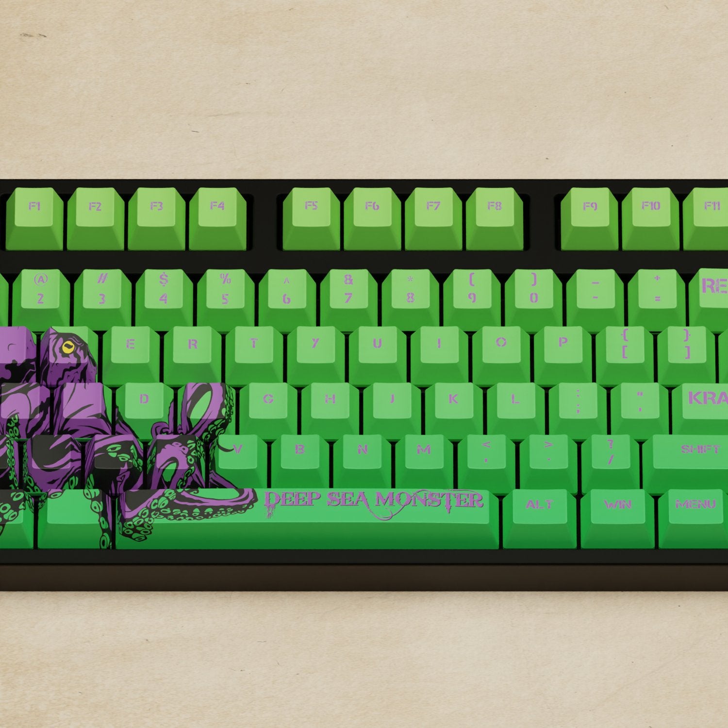 Kraken Keycaps Green Keycap Sets Goblintechkeys