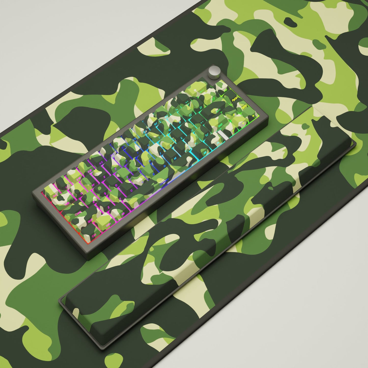 Military Camouflage GMK67 Keyboard(65% Mechanical Keyboard with knob) - Goblintechkeys