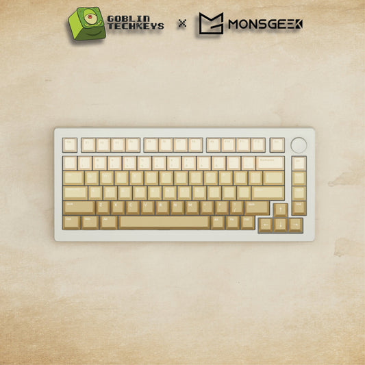 Monsgeek M1W - 75% 3D rendering [Latte] Mechanical Keyboard - Goblintechkeys