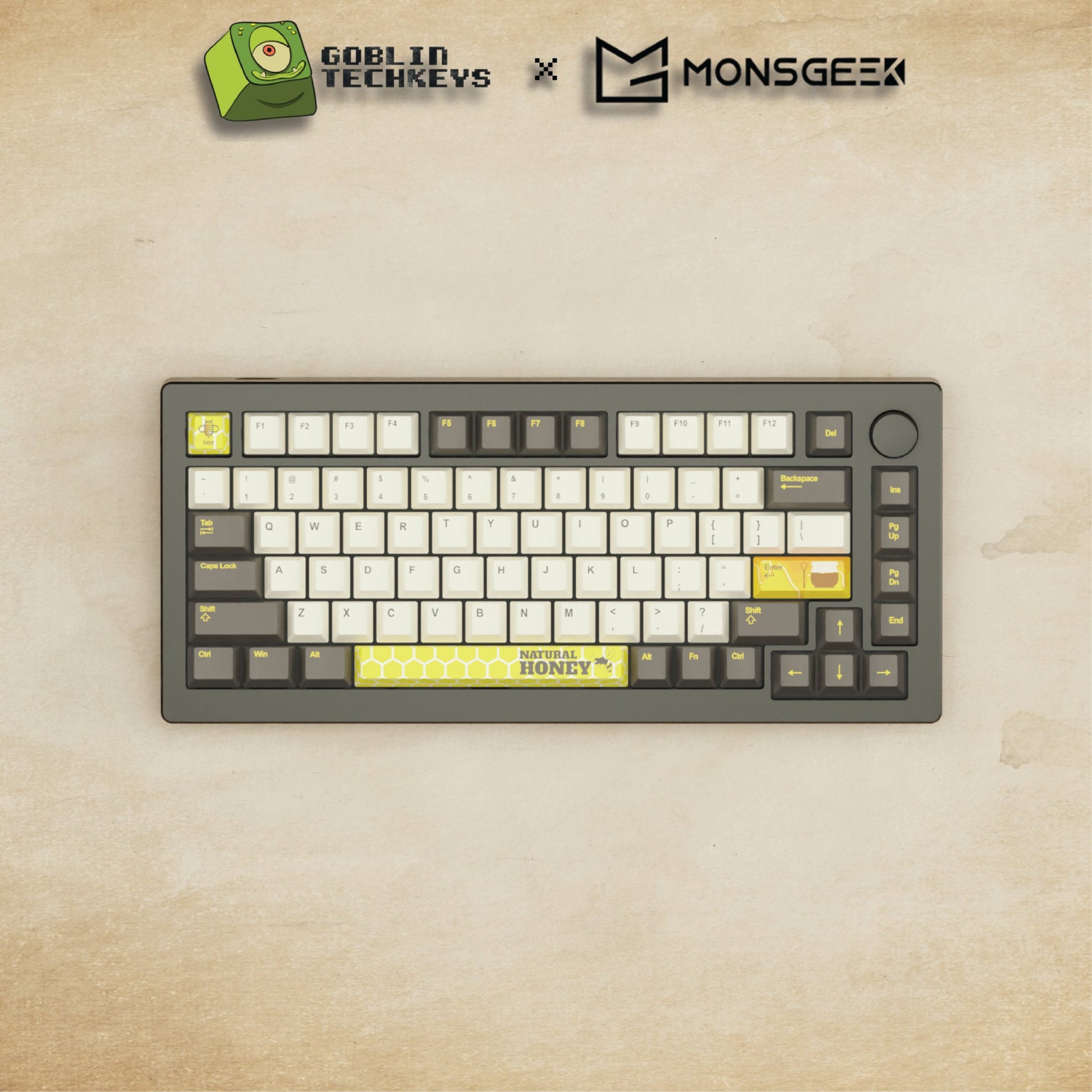 Monsgeek M1W - 75% Bee Mechanical Keyboard - Goblintechkeys