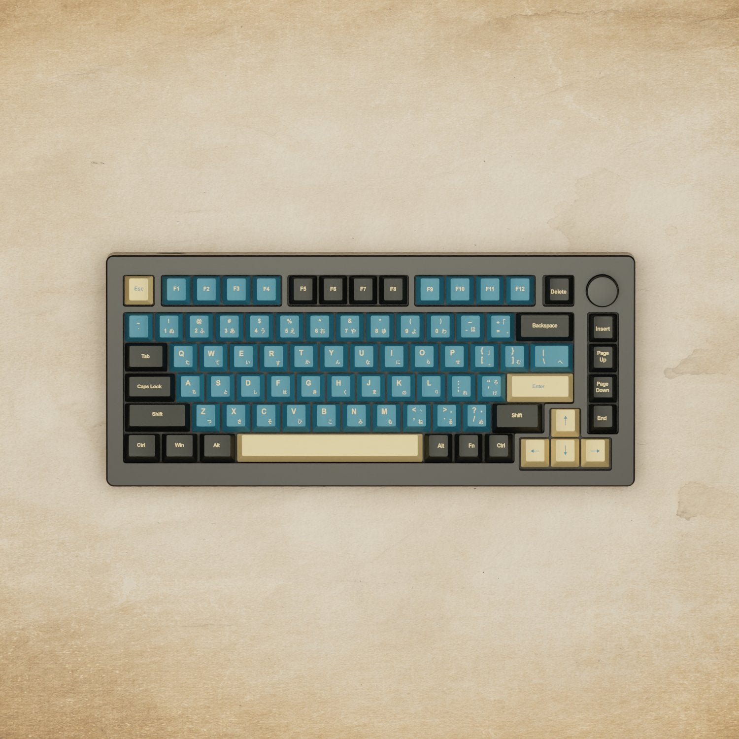 Monsgeek M1W - 75% Blue Samurai Mechanical Keyboard - Goblintechkeys