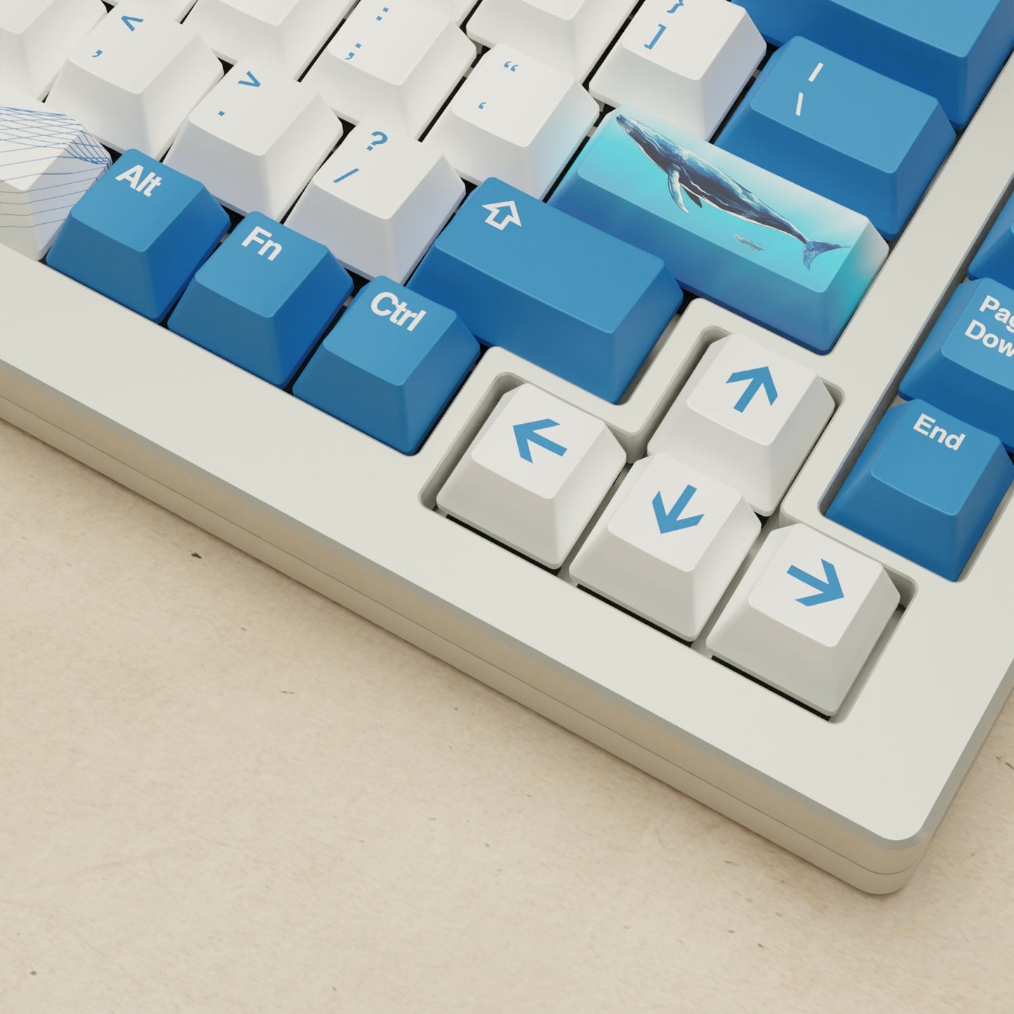 Monsgeek M1W - 75% Blue Whale Mechanical Keyboard - Goblintechkeys