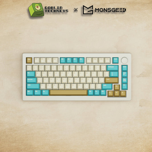 Monsgeek M1W - 75% Creamy Blue Mechanical Keyboard - Goblintechkeys