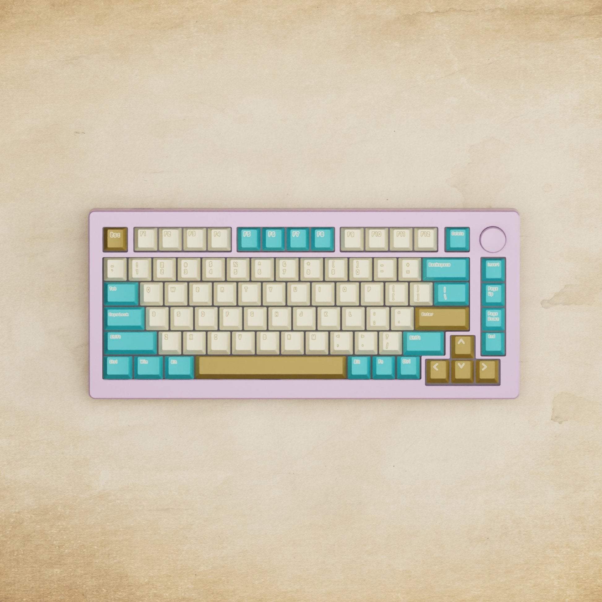 Monsgeek M1W - 75% Creamy Blue Mechanical Keyboard - Goblintechkeys