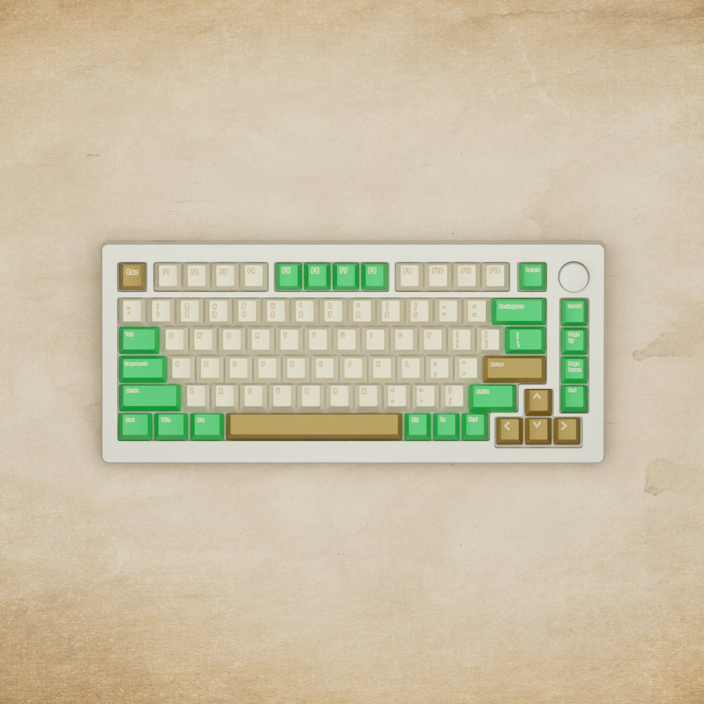 Monsgeek M1W - 75% Creamy Green Mechanical Keyboard - Goblintechkeys