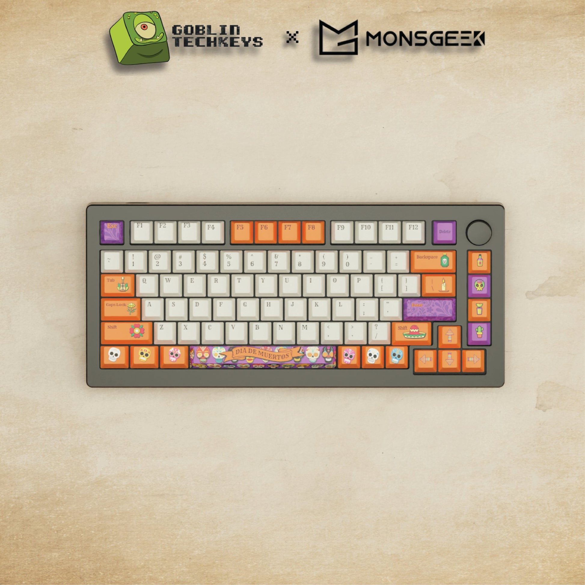 Monsgeek M1W - 75% Dia De Muertos Mechanical Keyboard - Goblintechkeys