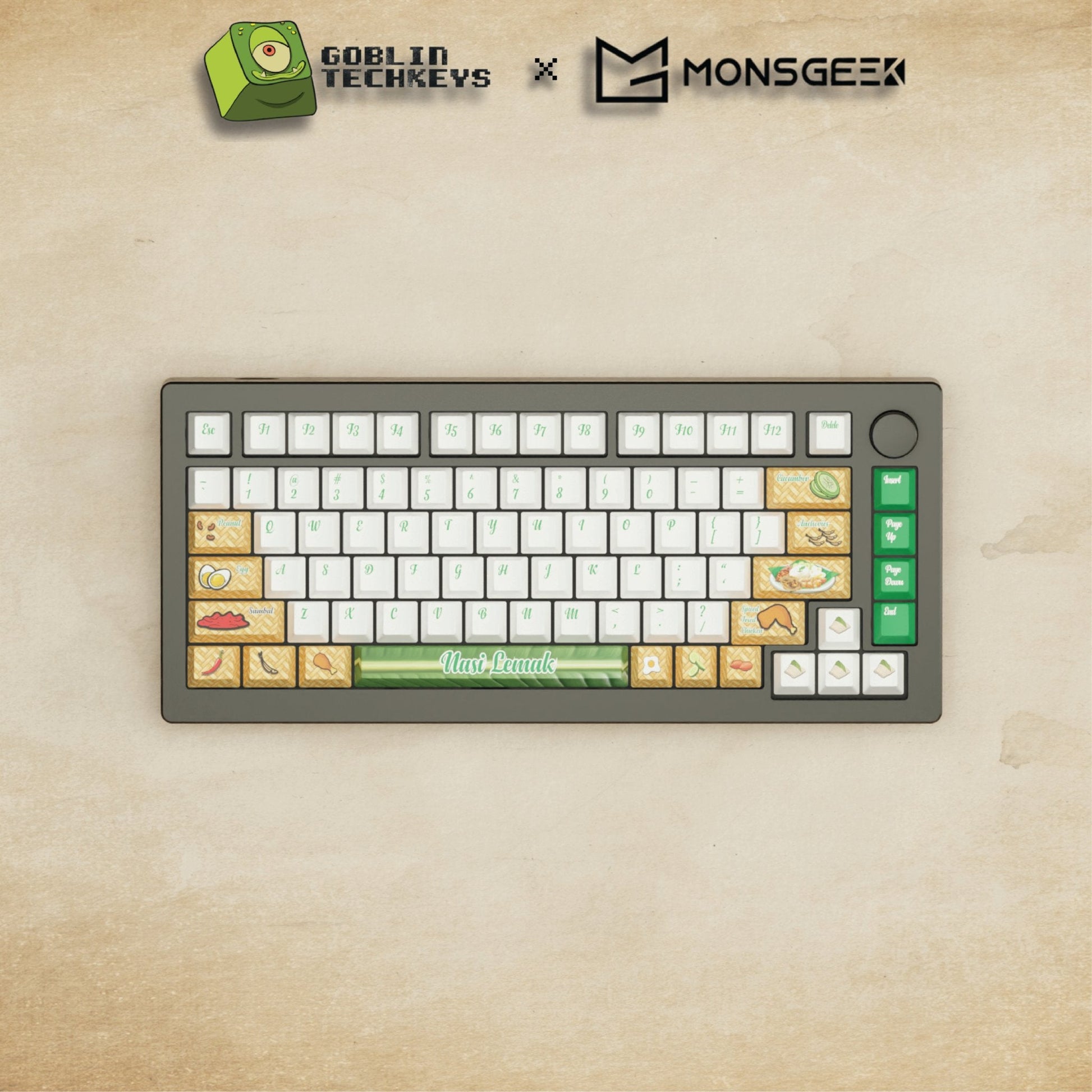 Monsgeek M1W - 75% Nasi Lemak Mechanical Keyboard - Goblintechkeys
