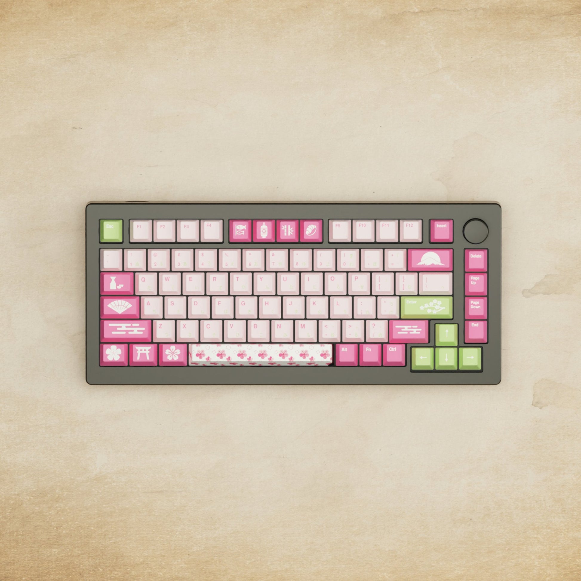 Monsgeek M1W - 75% Sakura Mechanical Keyboard - Goblintechkeys
