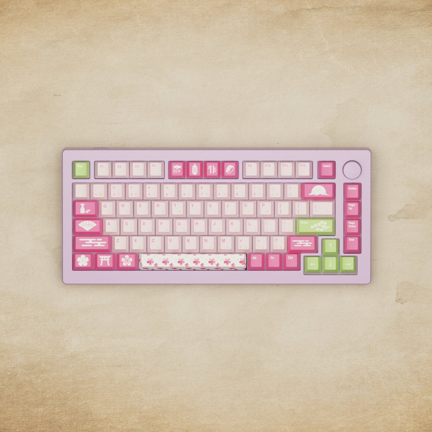 Monsgeek M1W - 75% Sakura Mechanical Keyboard - Goblintechkeys