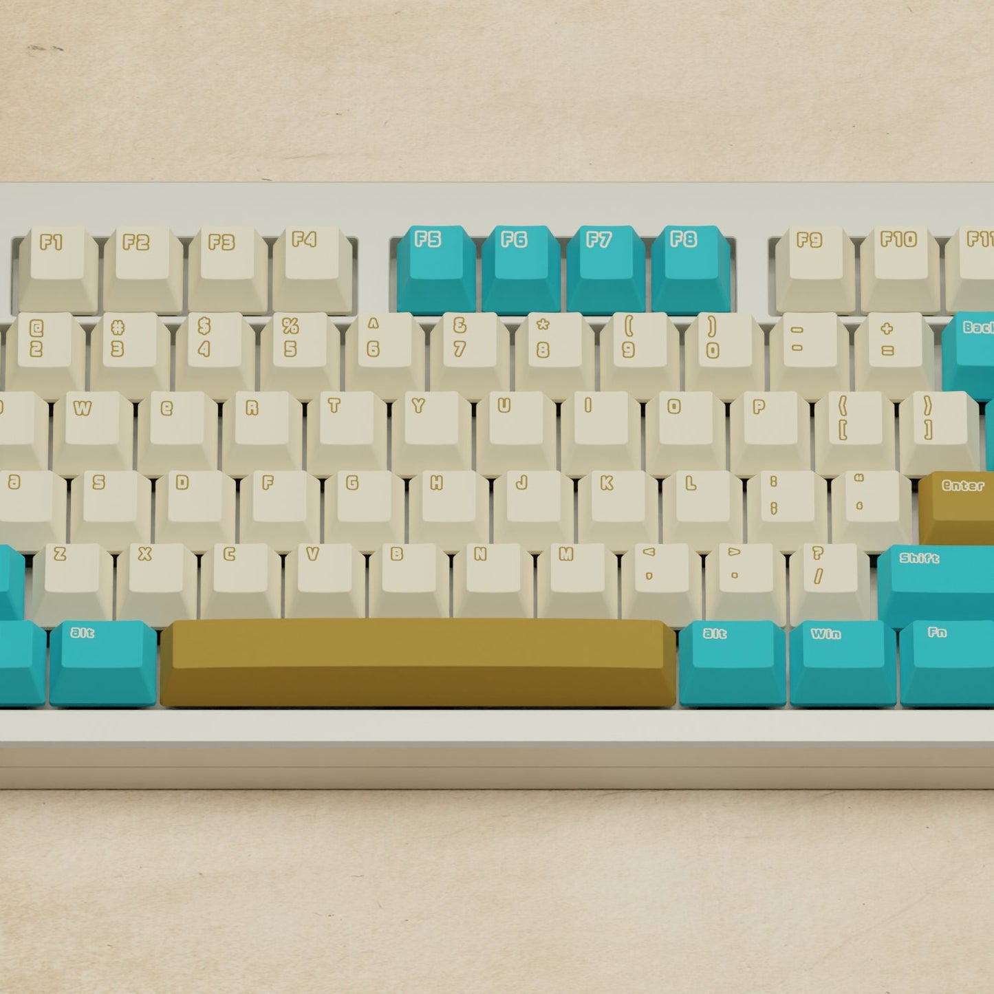 Monsgeek M5 - 100% Creamy Blue Mechanical Keyboard - Goblintechkeys