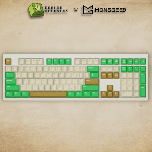 Monsgeek M5 - 100% Creamy Green Mechanical Keyboard - Goblintechkeys