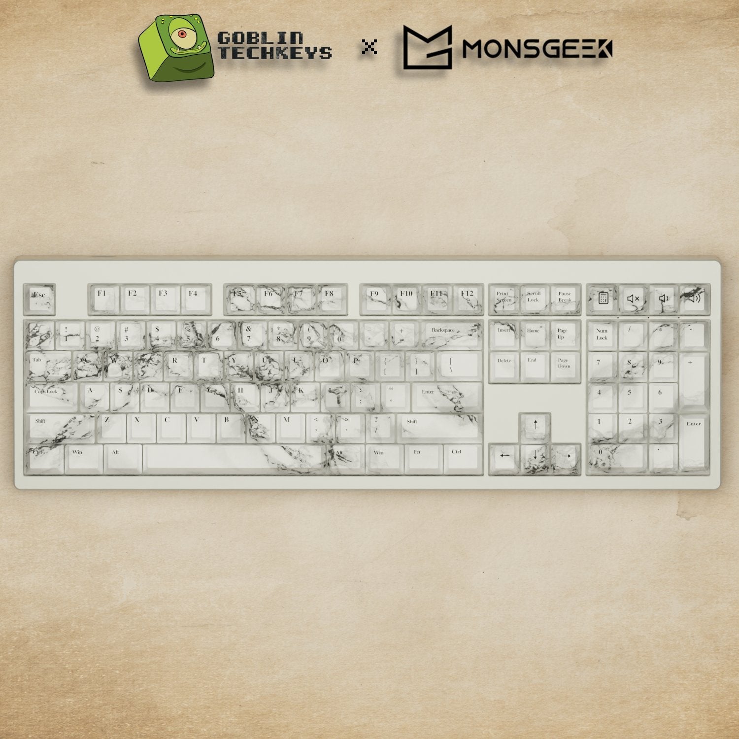 Monsgeek M5 - 100% Marble Mechanical Keyboard - Goblintechkeys