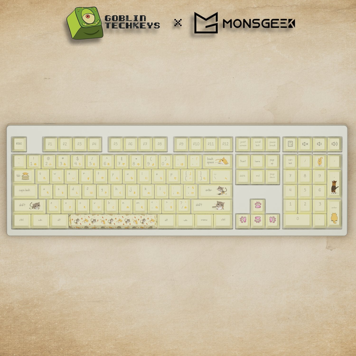 Monsgeek M5 - 100% Meowcaps Mechanical Keyboard - Goblintechkeys