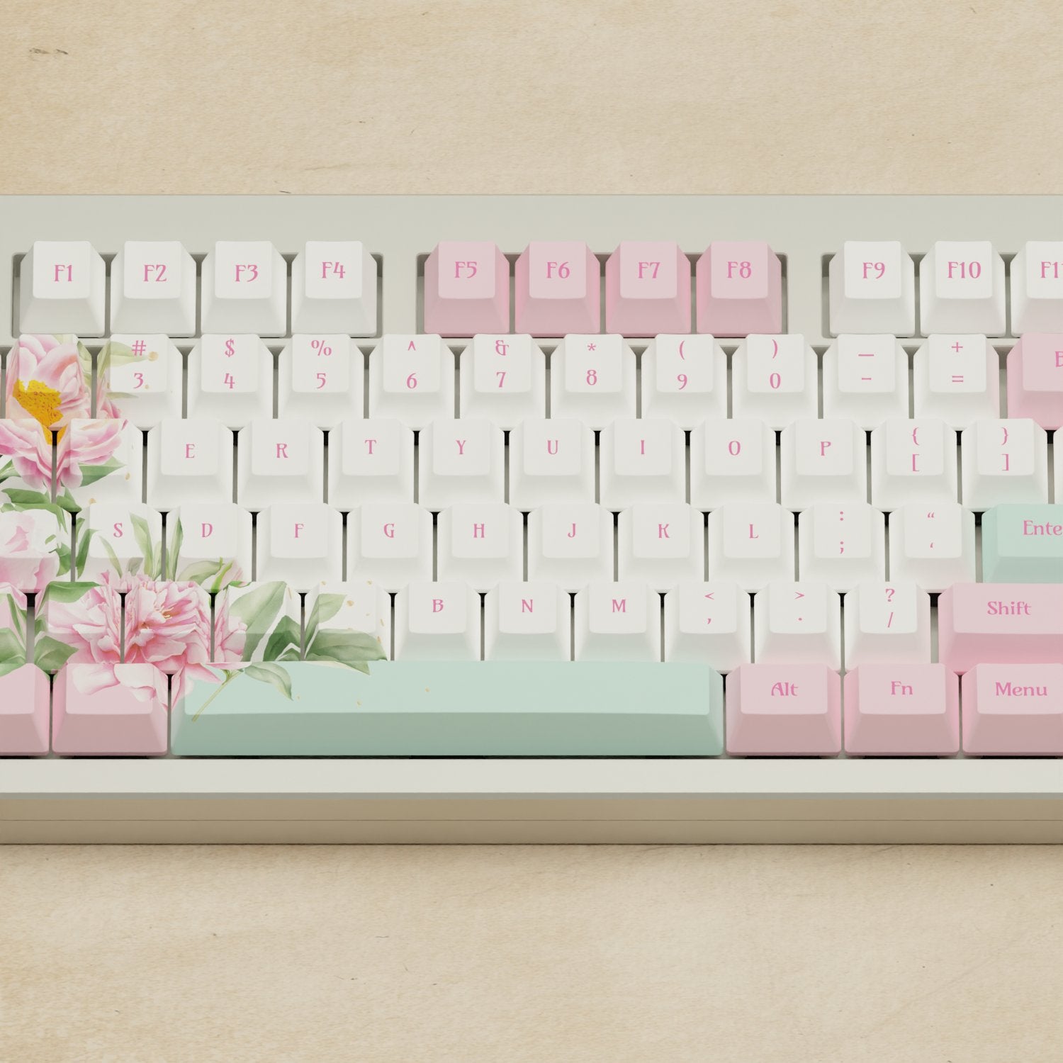 Monsgeek M5 - 100% Peony Mechanical Keyboard - Goblintechkeys