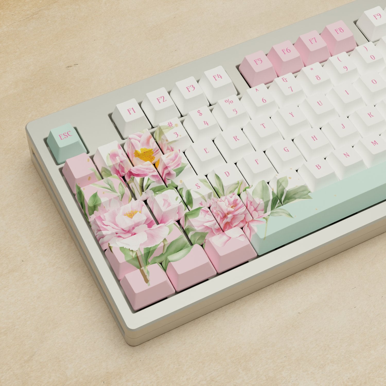 Monsgeek M5 - 100% Peony Mechanical Keyboard - Goblintechkeys