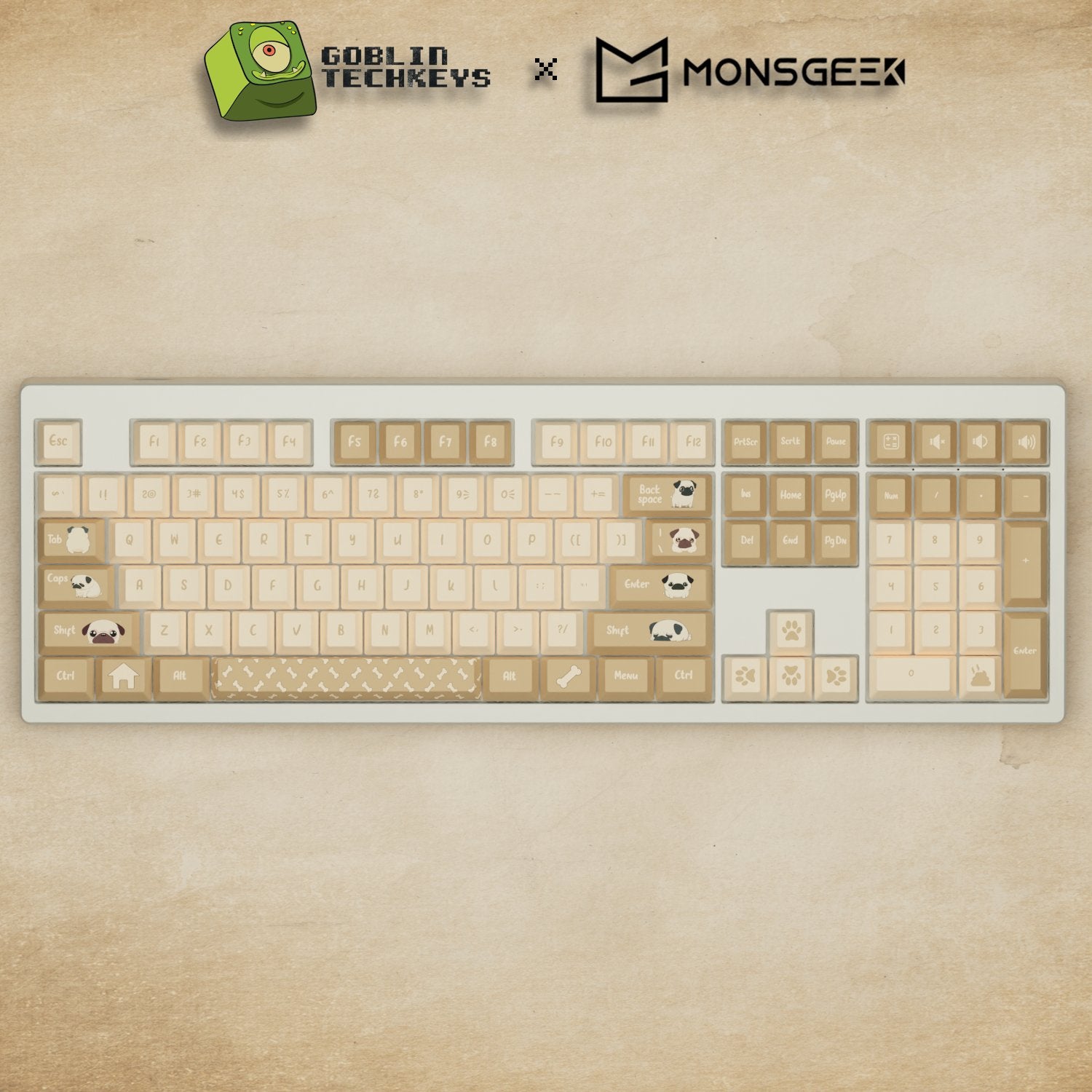 Monsgeek M5 - 100% Pug Mechanical Keyboard - Goblintechkeys