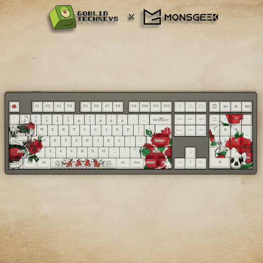 Monsgeek M5 - 100% Skulls & Roses Mechanical Keyboard - Goblintechkeys