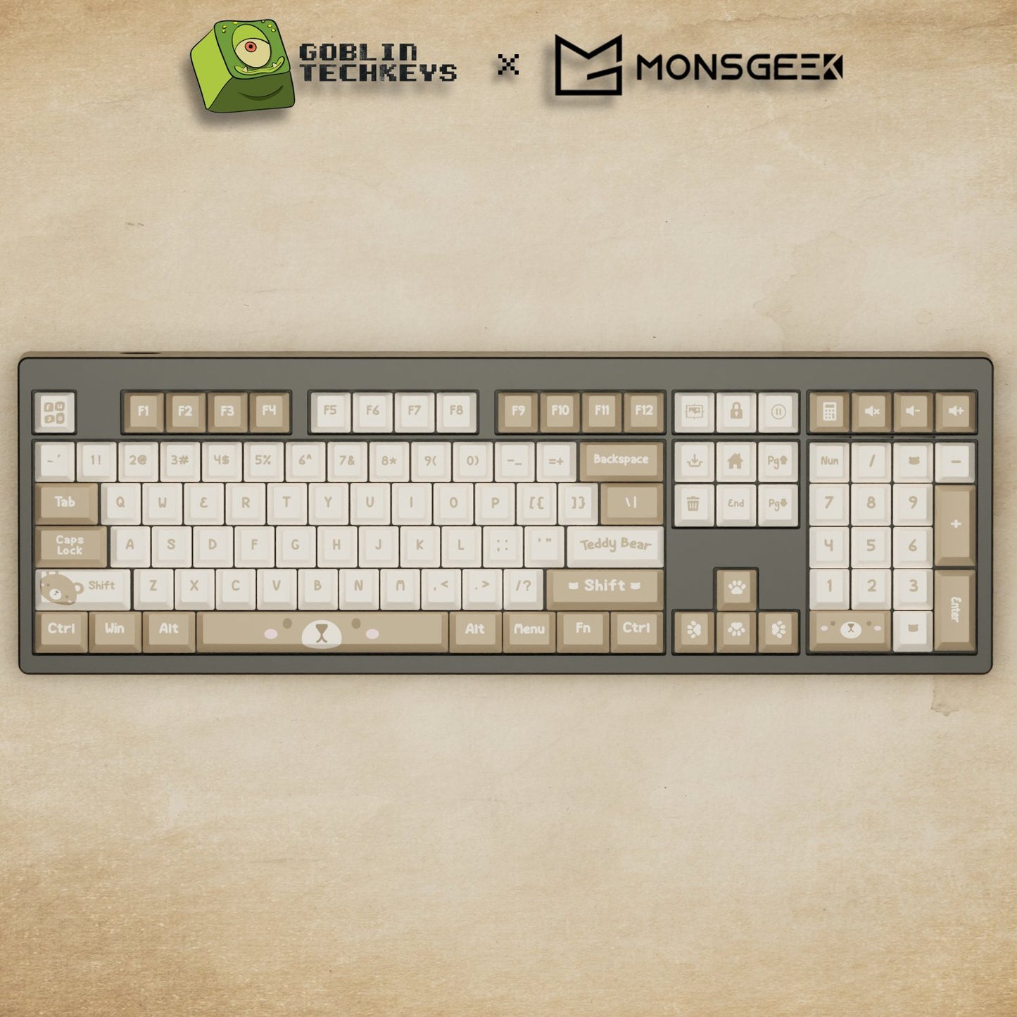Monsgeek M5 - 100% Teddy Mechanical Keyboard - Goblintechkeys