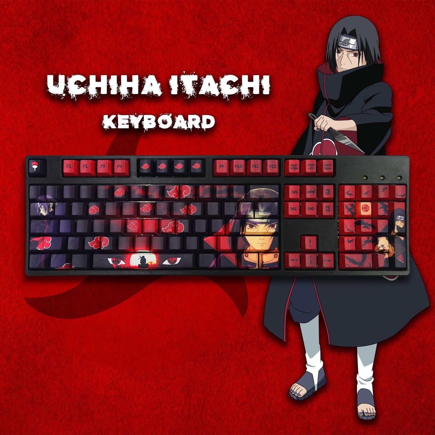 Naruto Keycaps | Itachi Uchiha II Keycaps - Goblintechkeys