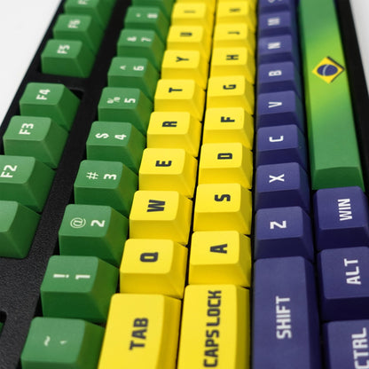 Nation Keycaps | Brazil Keycaps Set - Goblintechkeys