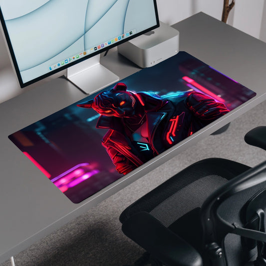 Neon Power | Custom Artisan Mousepad | Gaming & Office Desk Mat - Goblintechkeys