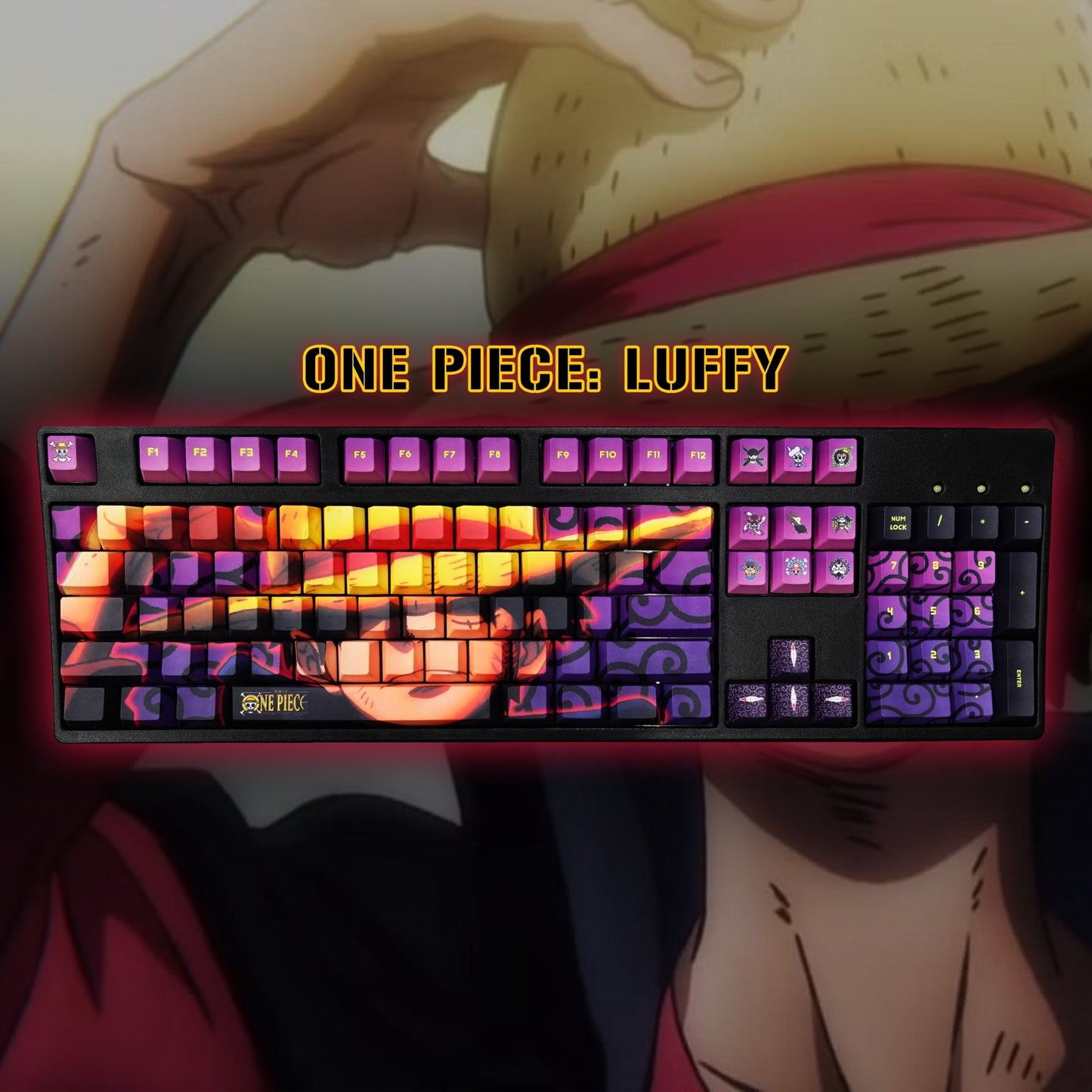 One Piece Anime Keycaps : Luffy Gear 5 Custom Keycaps – Goblintechkeys