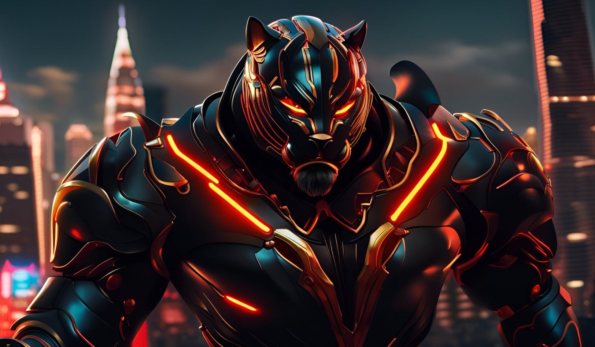 Panther in Power | Custom Artisan Mousepad | Gaming & Office Desk Mat - Goblintechkeys