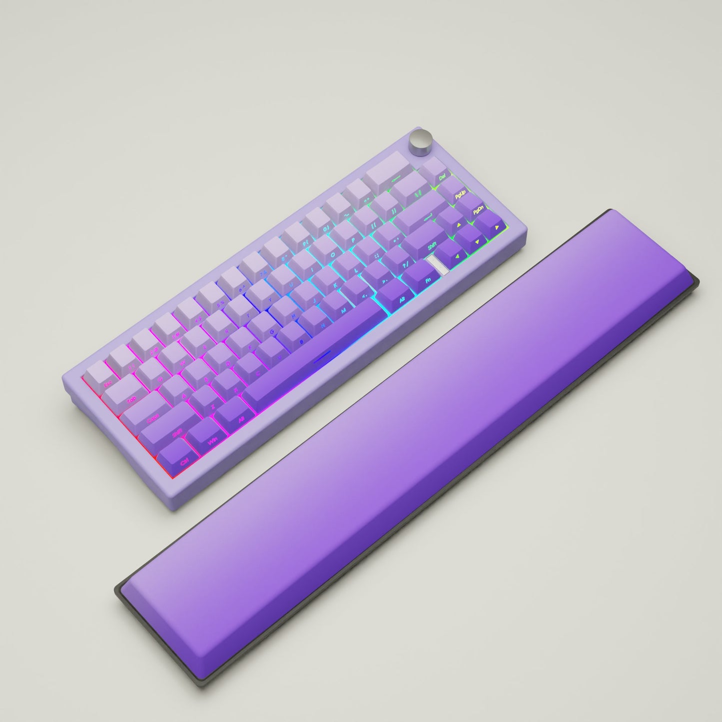 Purple Gradient GMK67 Keyboard(65% Mechanical Keyboard with knob) - Goblintechkeys