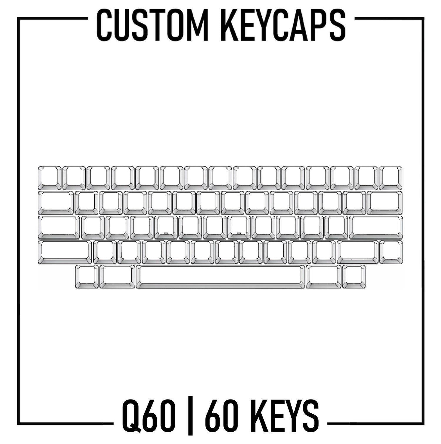 Q60 Keyboard Custom Keycaps Set | PBT Keycaps ( ANSI | 60 Keys ) - Goblintechkeys