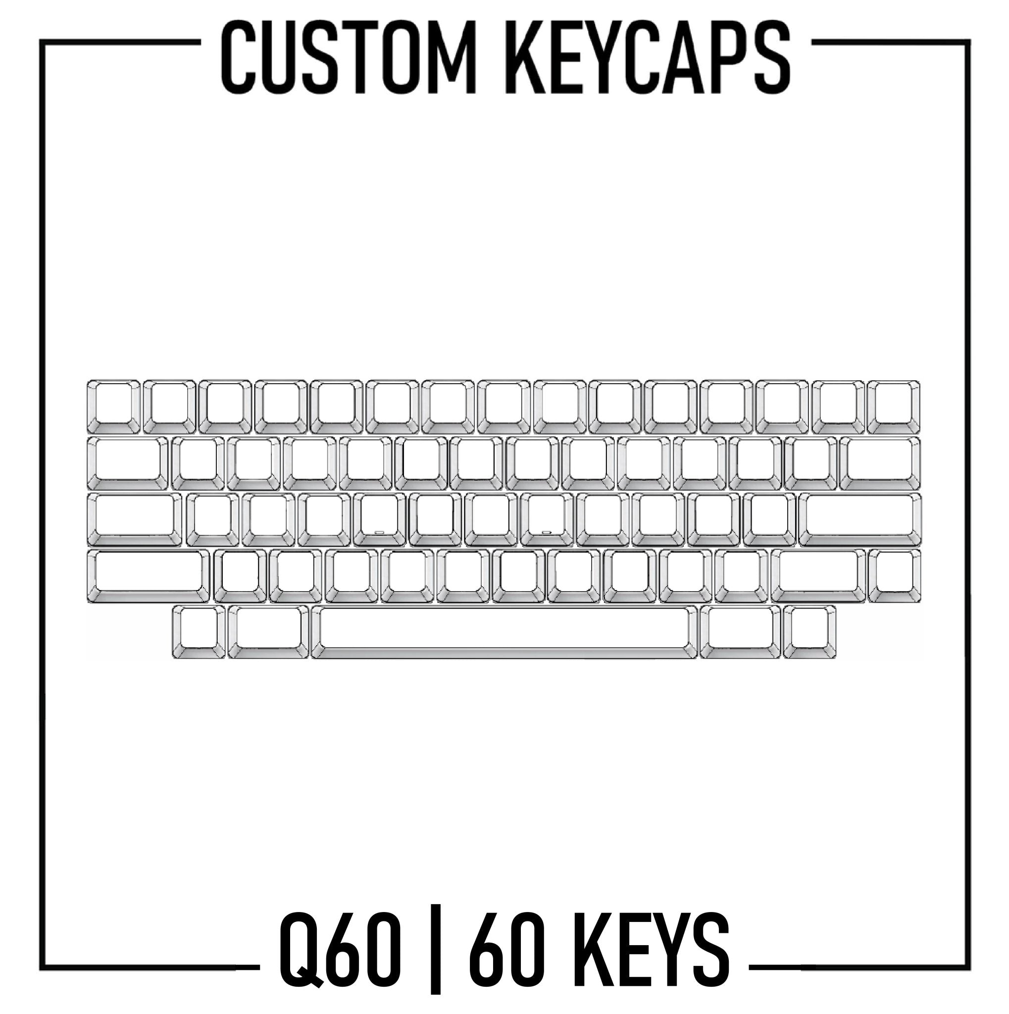 Q60 Keyboard Custom Keycaps Set | PBT Keycaps ( ANSI | 60 Keys ) - Goblintechkeys