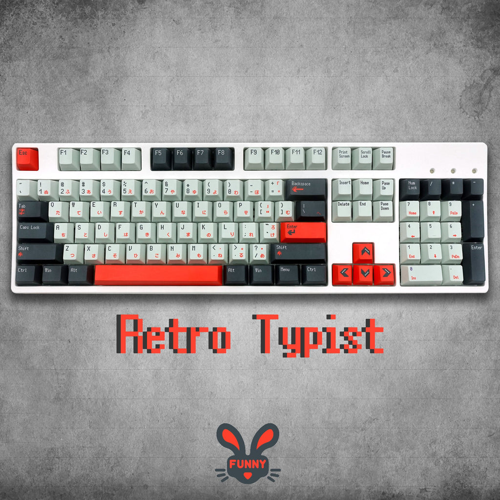 Retro Typist Keycaps - Goblintechkeys