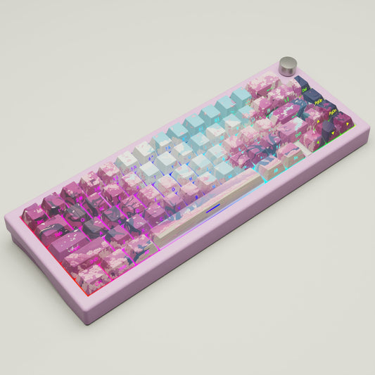 Sakura Blossom GMK67 Keyboard - Goblintechkeys
