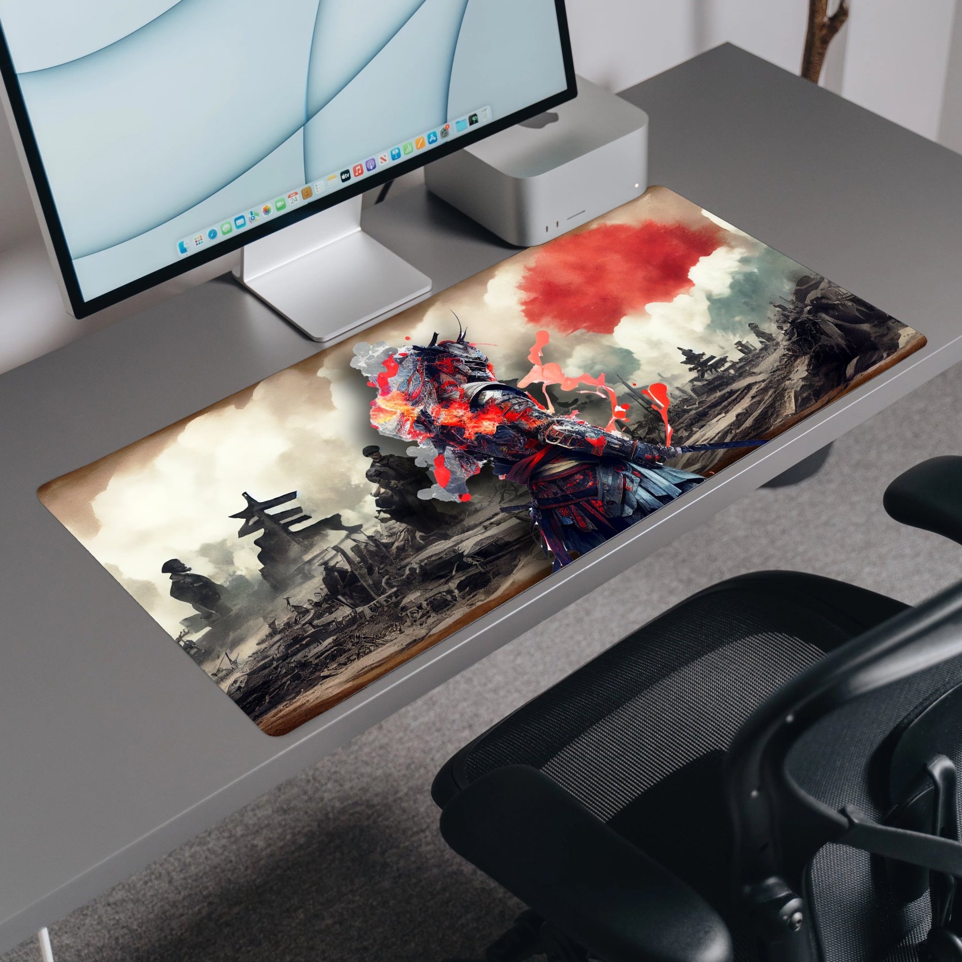 Samurai Warrior Desk Mat | Mouse Pad | Gaming & Office Desk Mat - Goblintechkeys