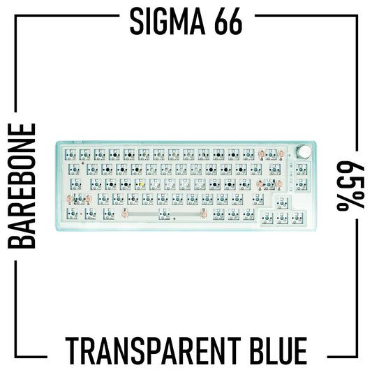 Sigma 66 (65%) | 66 Keys Barebone Kit | Wireless Mechanical Keyboard - Goblintechkeys