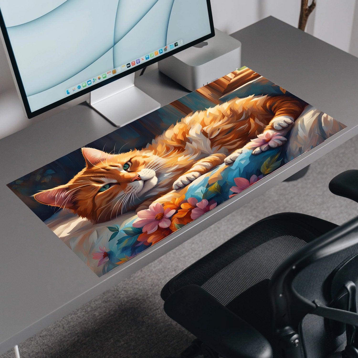 Slumber in Blooms | Custom Artisan Mousepad | Gaming & Office Desk Mat - Goblintechkeys