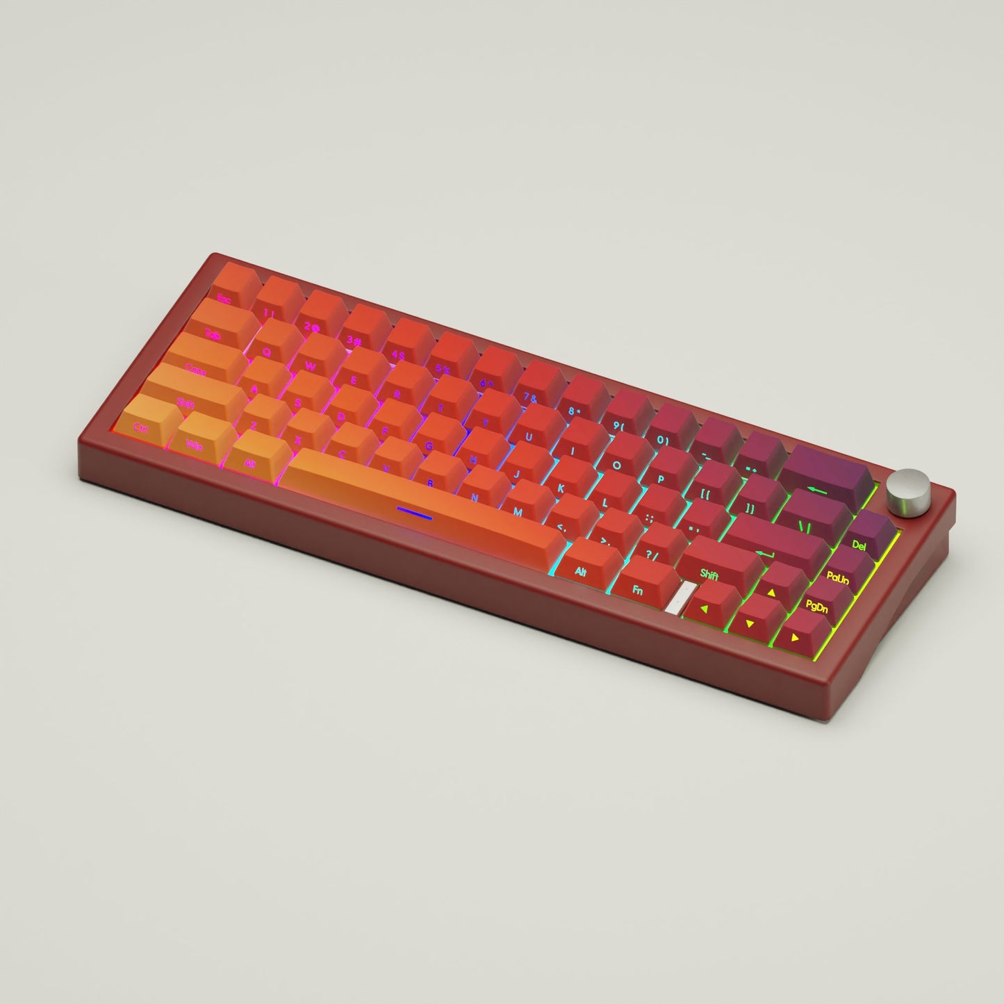 Sunset Gradient GMK67 Keyboard(65% Mechanical Keyboard with knob) - Goblintechkeys