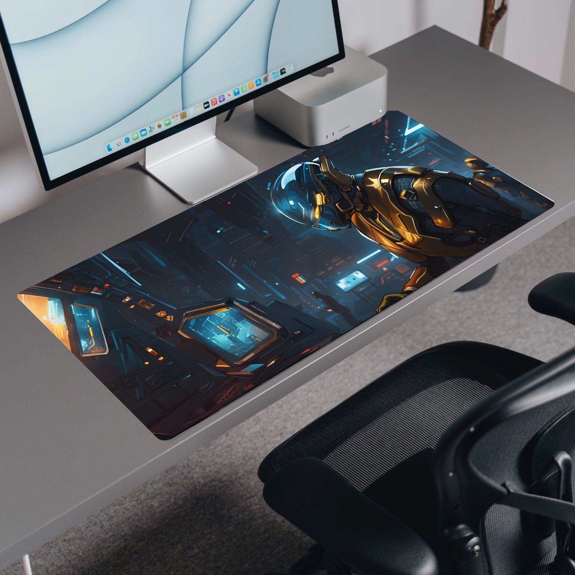 Synthetic Horizon | Custom Artisan Mousepad | Gaming & Office Desk Mat - Goblintechkeys