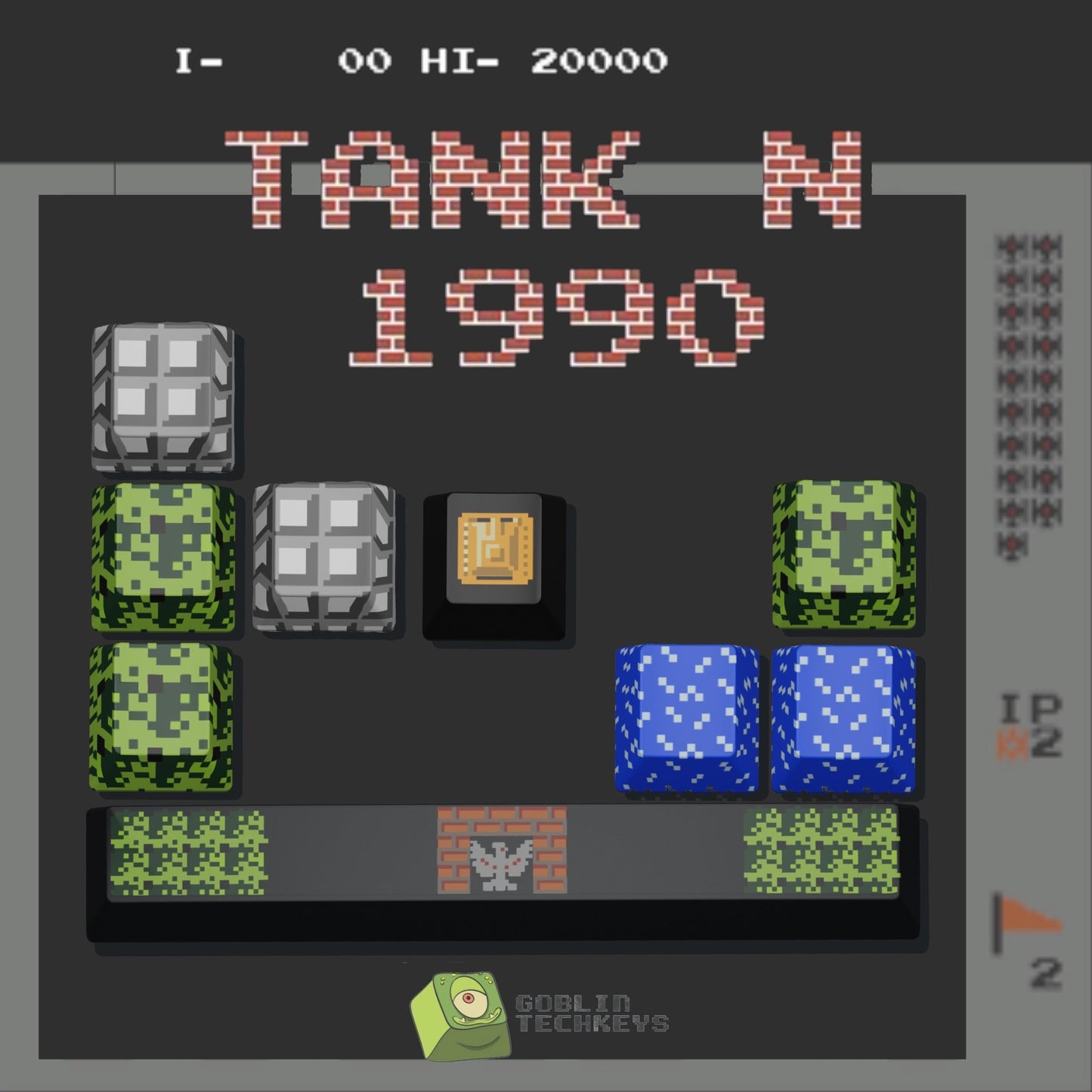 Tank 1990 inspired keycap set - Goblintechkeys