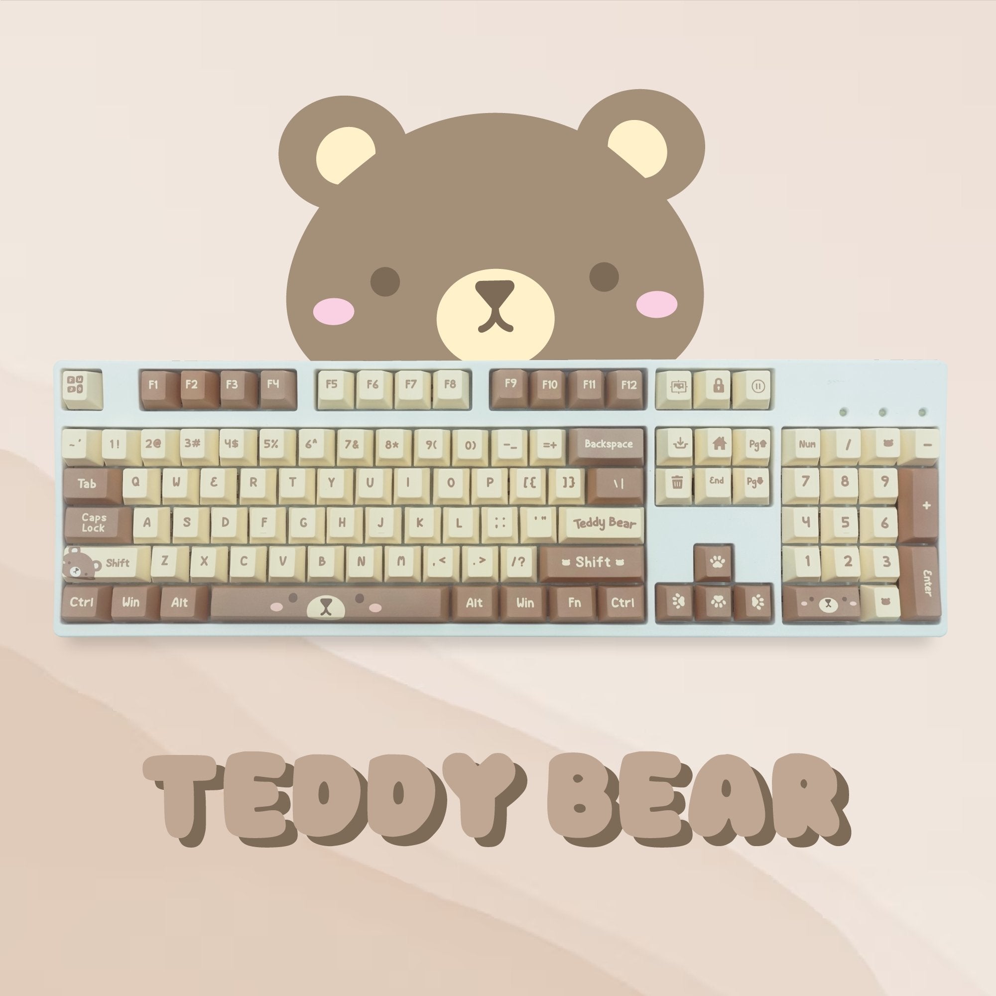 Teddy Bear Keycaps Add a Touch of Cuteness to Your Gaming Setup